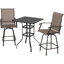 Wicker Bar Set with Stools