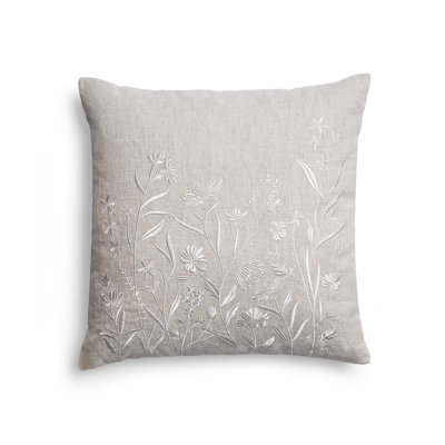 Wildflowers Dec Pillow Linen And White
