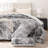 Fluffy Comforter Set 3 Pieces- All Seasons Heavy Faux Fur Comforter With Two Pillowcases-116802354-116802369