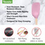Spatule en silicone Tovolo Flex-Core avec poignée en bois naturel pour la cuisson et la cuisson, sorbet rose
