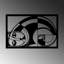 Accessoire mural élégant en métal, finition noire, 22,0 po x 14,4 po | Fabrication 100% métal, épaisseur: 0,06 po | Parfait pour la décoration intérieure, le design moderne, durable et élégant