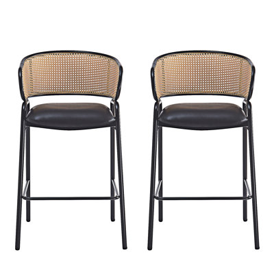 Ensemble de 2 tabourets de bar rembourrés