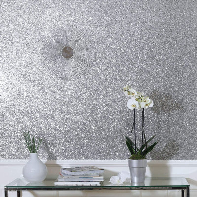 Fason 10.05m x 53cm Textured Glitter Wallpaper Roll
