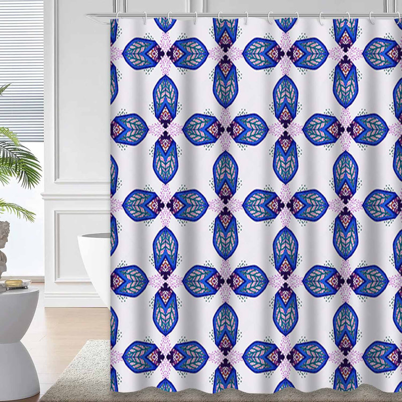 Rideau de douche transparent transparent, rideaux de douche pour la salle de bain avec 12 crochets, 72" L x 72" W
