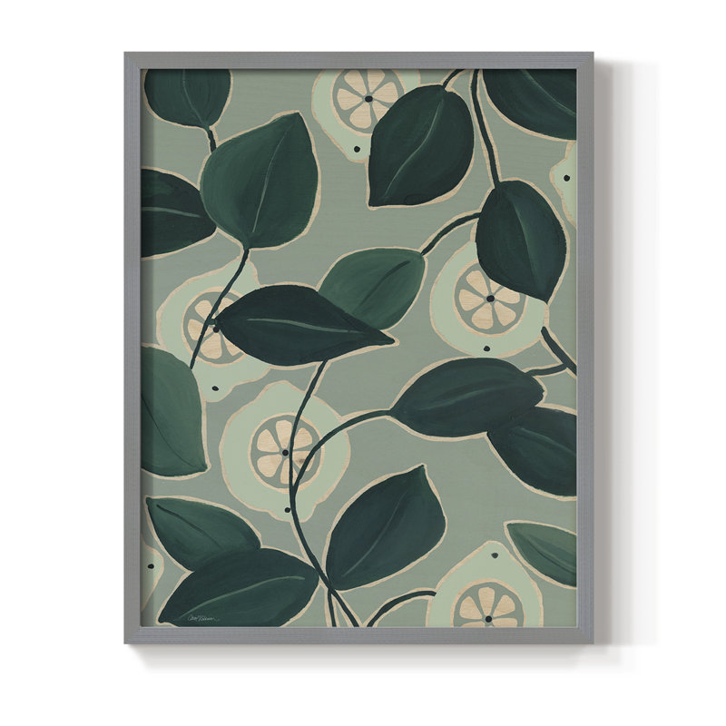 Reproduction encadrée monochrome Limes - bois massif, H 15 po x l 12 po, Gris