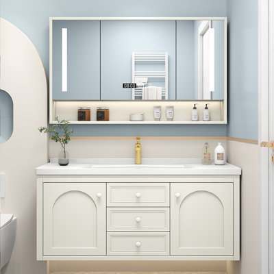 French style light luxury  bathroom cabinet