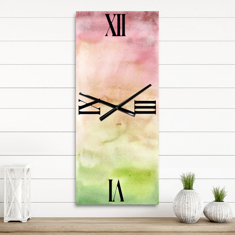 Horloge murale abstrait coucher de soleil, Grand