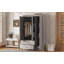 Armoire à miroir 3 portes avec tablettes-2042875199