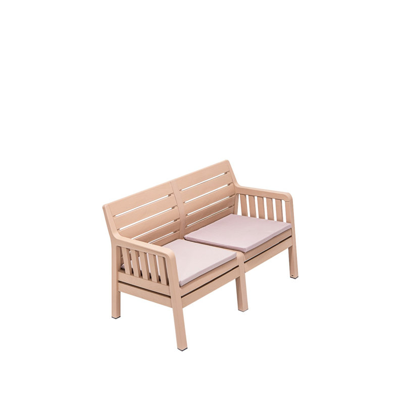 Cardamom Rectangle Aluminum Loveseat