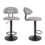 Breeaunna Swivel Upholstered Adjustable Height Counter Stool with Metal Frame
