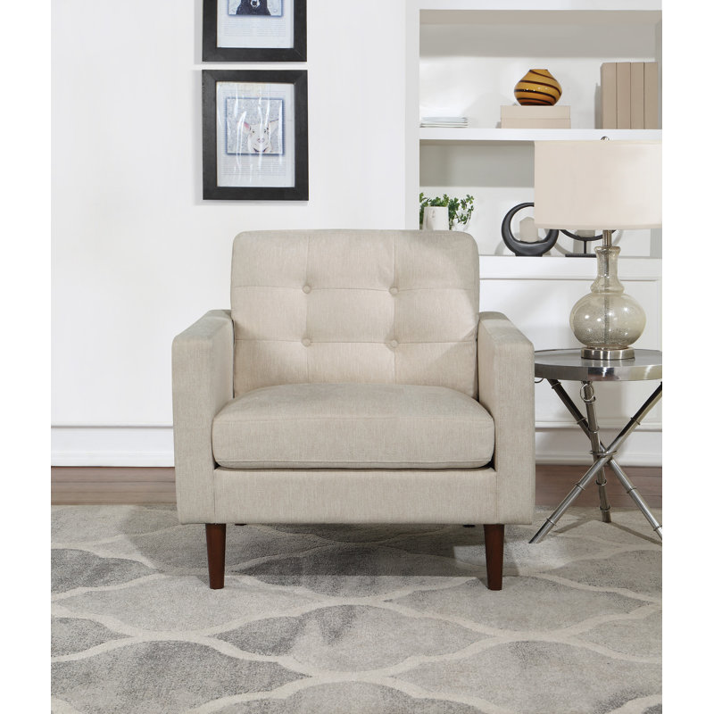 Chaise Mid-Century Grayburn, Crème
