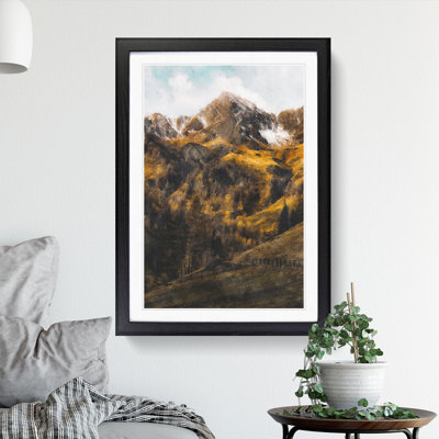 Mountain in Lappach Italy - Framed Print