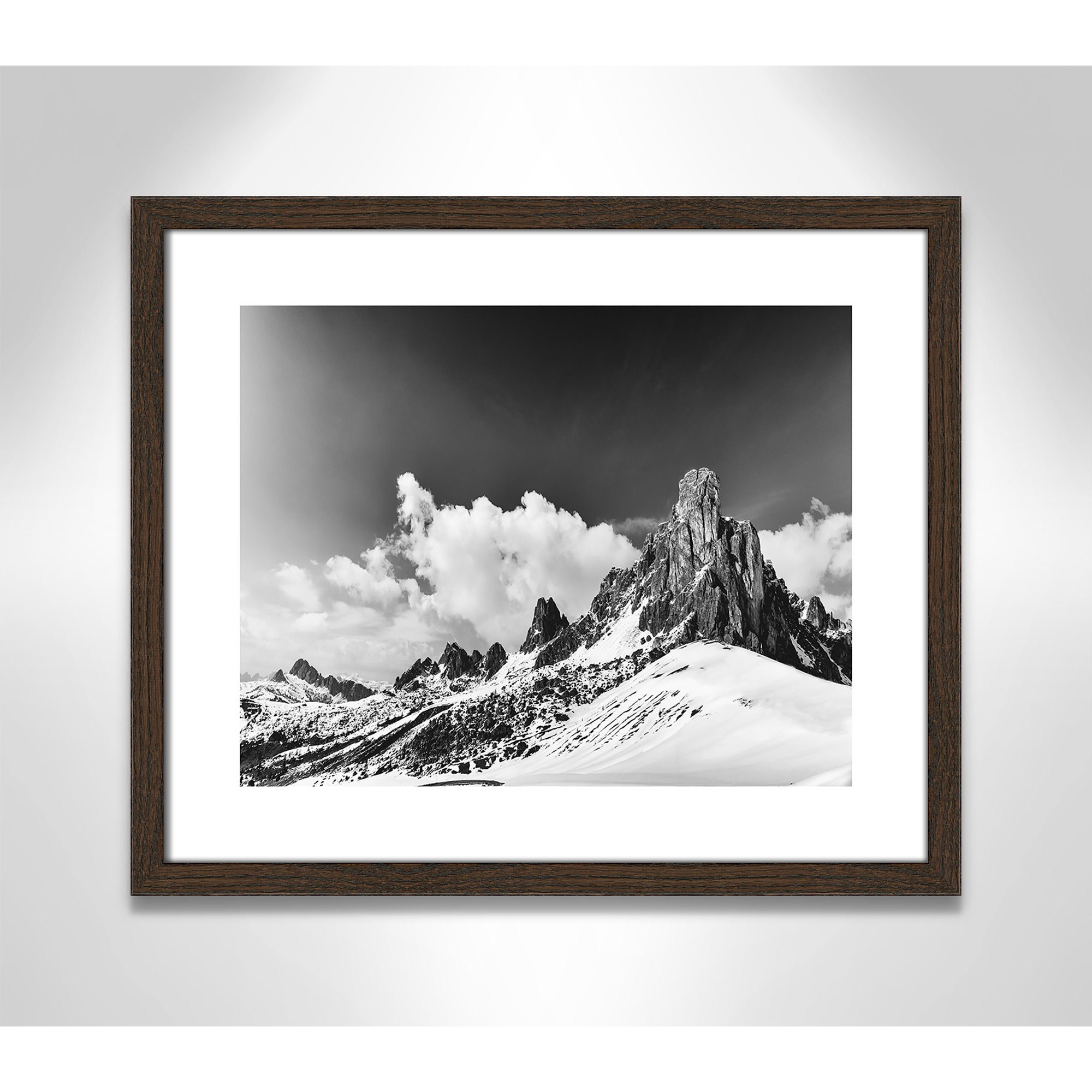 Dragon's Tail by Lars Van De Goor, 16" H x 19" W x 0.75" D, Walnut Framed
