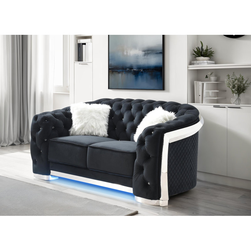 Wroclaw Loveseat, Black