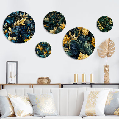 Humphrey - Floral Floral Round Wall Art Set Of 5