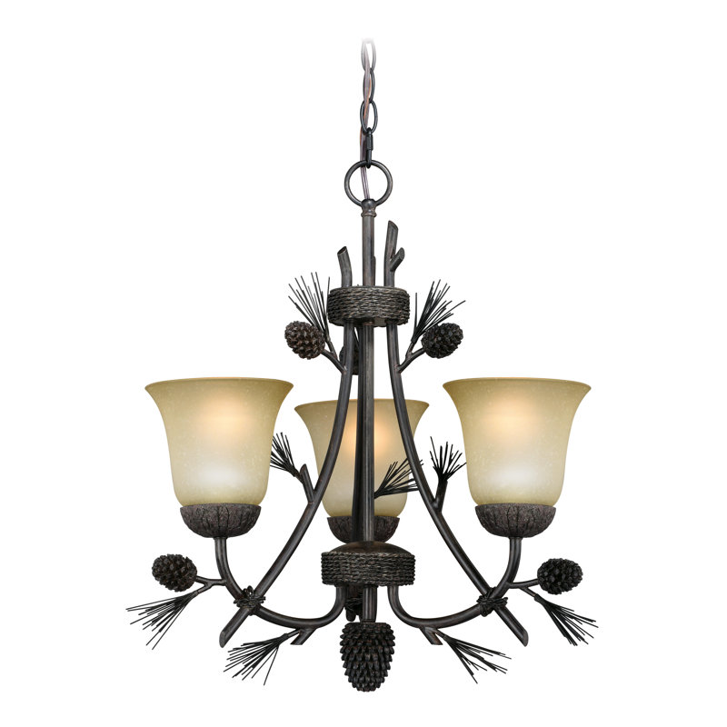 Aarush  Light Shaded Classic Chandelier, 22"H x 20"W x 20"D