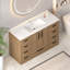 Meuble-lavabo 48 po en chêne clair. Armoire de rangement abondante - 2 portes à fermeture douce et 9 tiroirs