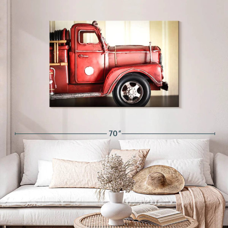 Mehar Miniature Fire Truck, 30" H x 45" W