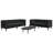  Chesterfield Sofa Set Black