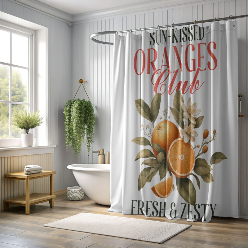 Rideau de douche standard 1 pièce Simple Fruits, H 74 po x l 71 po