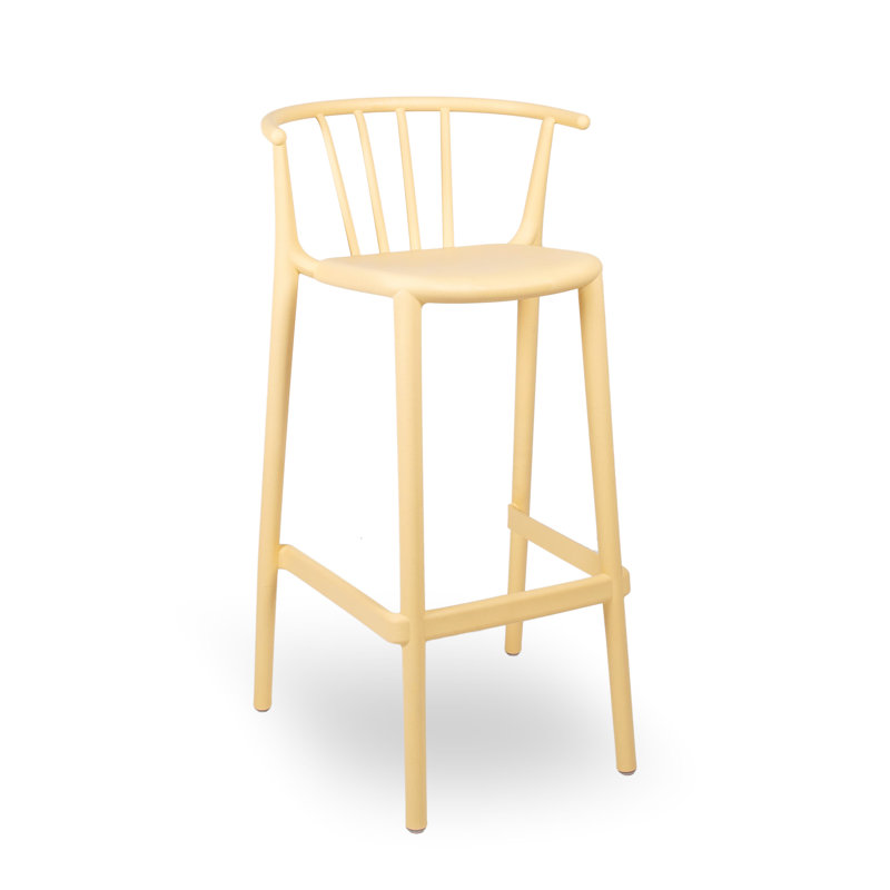 Tabouret de bar 25,79 po Woody, 4, Jaune feu, 29.72"
