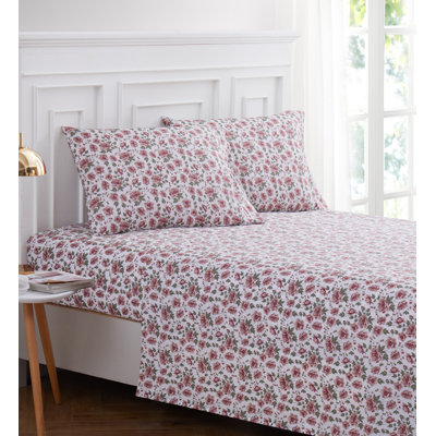 Ensemble de draps roses en microfibre