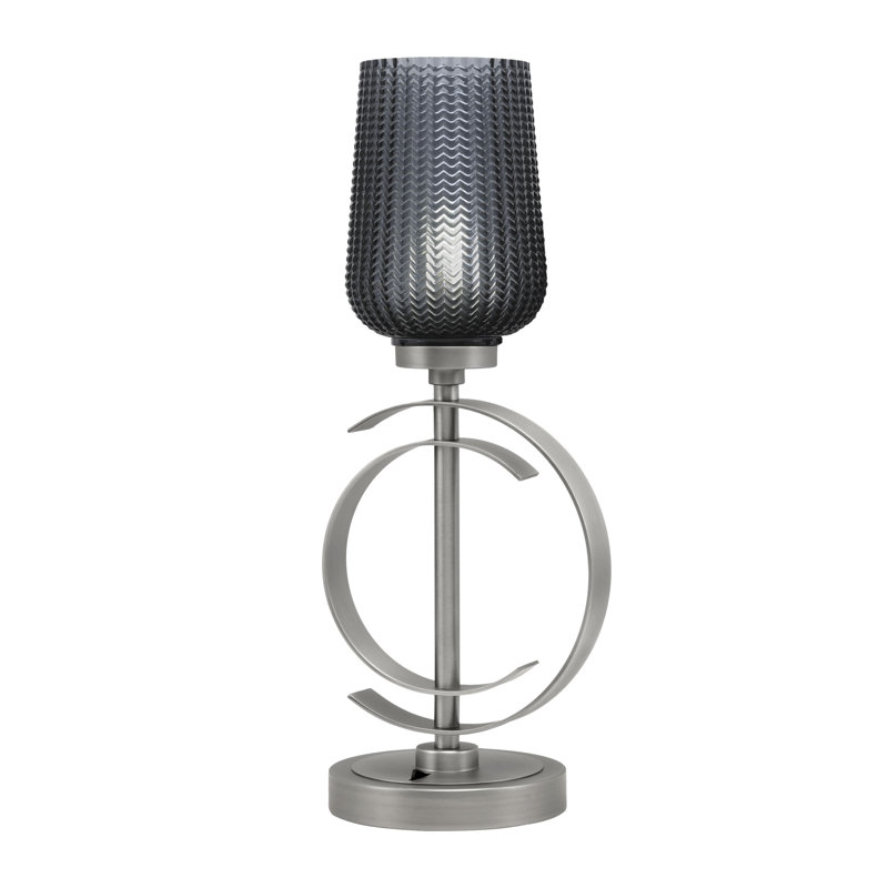 Lampe de table en acier inoxydable Jarran, Noir, Graphite