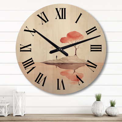 Horloge murale en bois massif Perth