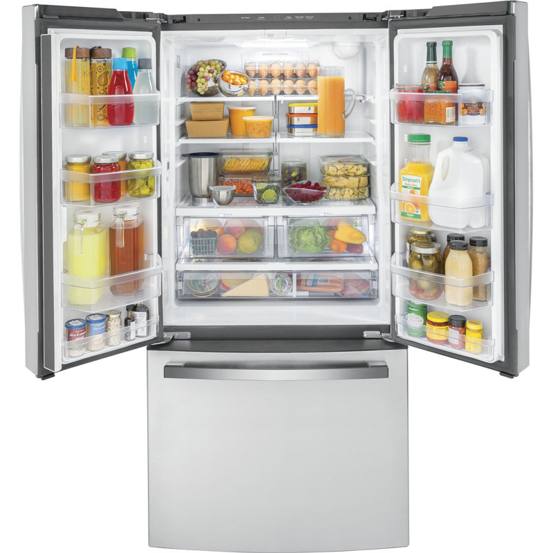 GE Smart Appliances 33" Counter Depth French Door 18.6 cu. ft. Smart Refrigerator, Fingerprint Resistant Stainless Steel