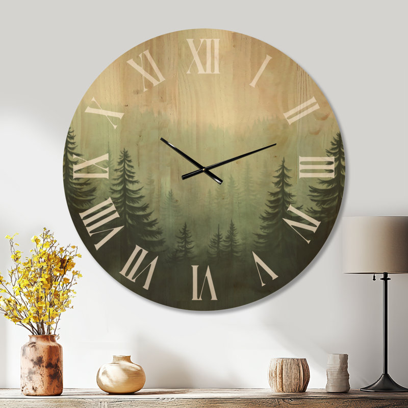Très grande horloge murale Woodland, Oversized