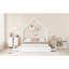 Grand lit plateforme en bois avec garde-corps et 2 tiroirs-486560533