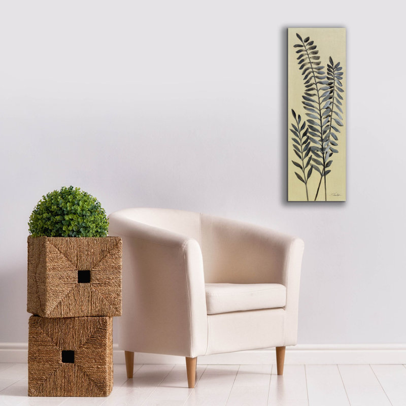 «Tall Fern 2» par Silvia Vassileva, art mural sur toile, H 36 po x l 12 po
