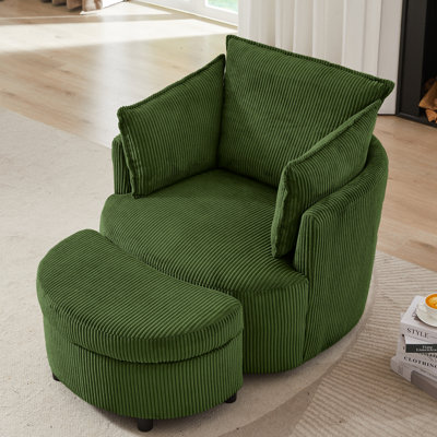 360° Swivel Chair With Ottoman