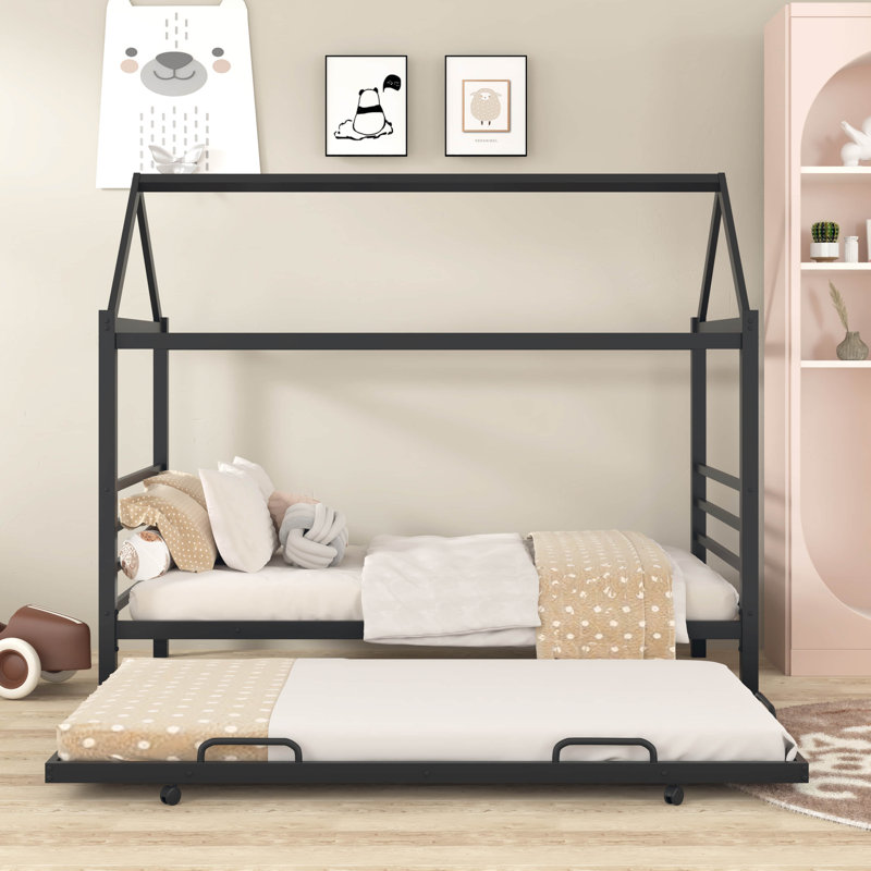 Lit simple avec couchette Cartee par Isabelle & Max ™, Noir