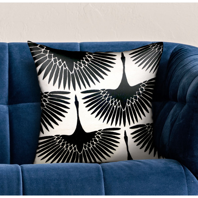 Black Swan Black Animal Rectangular Pillow Cover & Insert, 20" x 26"