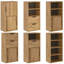 Side Cabinets 6 Pcs "ODDA" 40X24x79 Cm Solid Wood Pine-1897736549