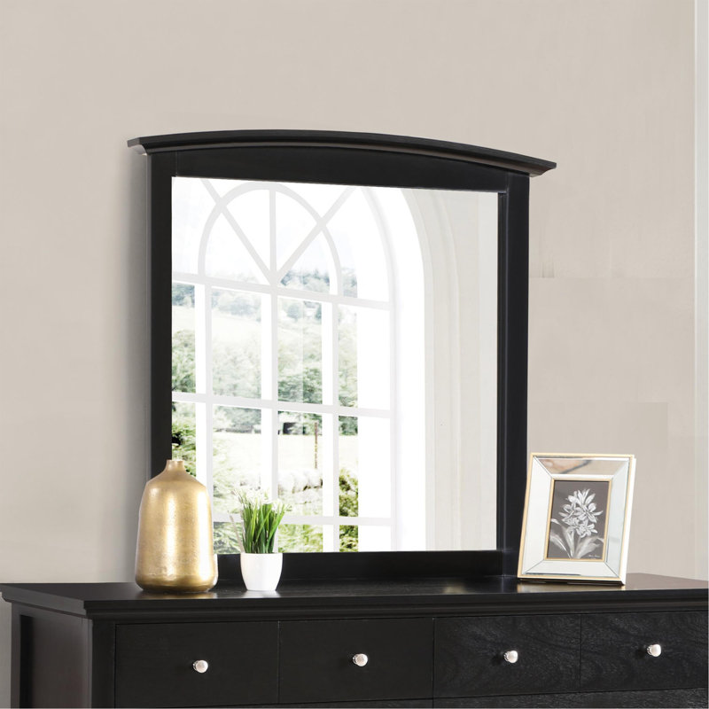 Miroir mural noir élégant et décontracté