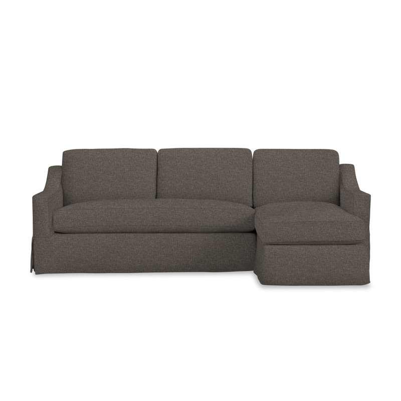 Cranbrook Upholstered L-Shaped Sectional, Right Hand Facing, Drusky Charcoal Sustain® Basketweave