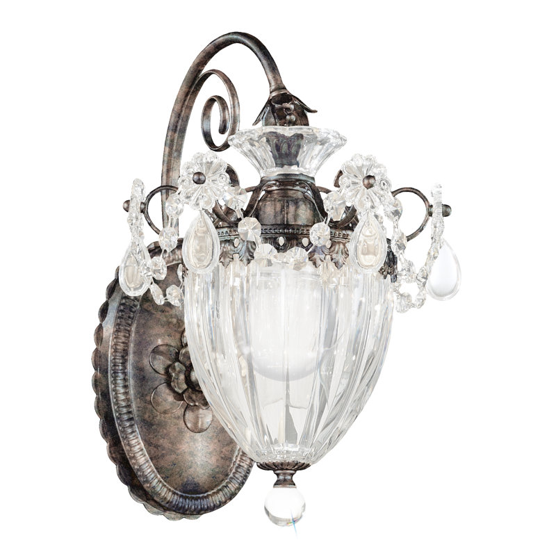 Bagatelle 1 - Light Armed Sconce, Heirloom Bronze, Heritage Clear