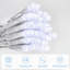 Guirlandes lumineuses extérieures imperméables 9,8 pi 30 DEL, blanc froid à piles avec minuterie, fil transparent pour décorations d'intérieur et d'extérieur-132727571