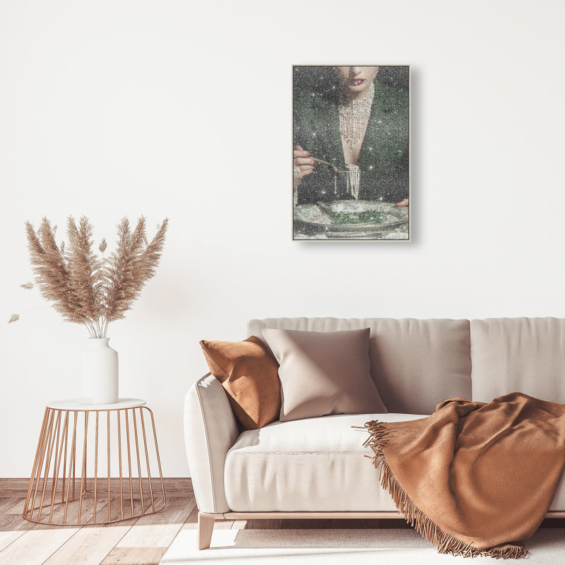 Forest Feast Canvas Fashion Print by Oliver Gal, Black Frame, 10 x 15, 37"H x 25"W, Silver Floater Frame