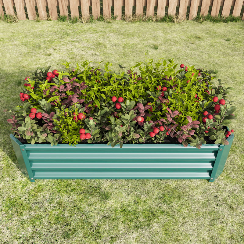 Verina Rectangle 421Ft Metal Raised Planter For Plants, Vegetables, Easy Assembly, With - Rust Coating Herbs, Long Lasting,