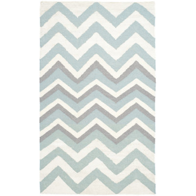 Agboka Chevron Wool Hand Woven Area Rug