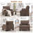 Upholstered Armchair with Armrest Interior Storage-1173430895