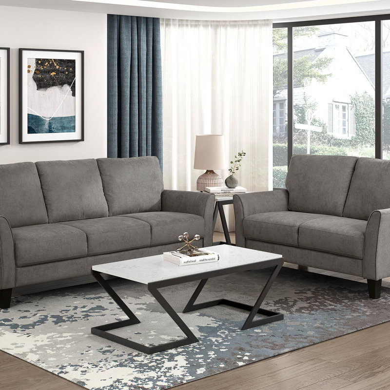 Ensemble de canapé 2 pièces Modern, Gris brun