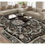 High-Quality Hand-Knotted Black Area Rug