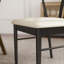 Ensemble de salle à manger moderne 7 pièces, table à manger en bois à 4 pieds avec 6 chaises triangulaires-26120763