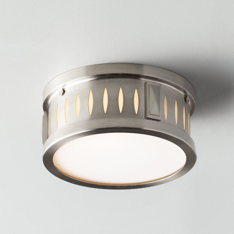 Plafonnier encastré 2 lumières 10 po Alipio, Nickel brossé