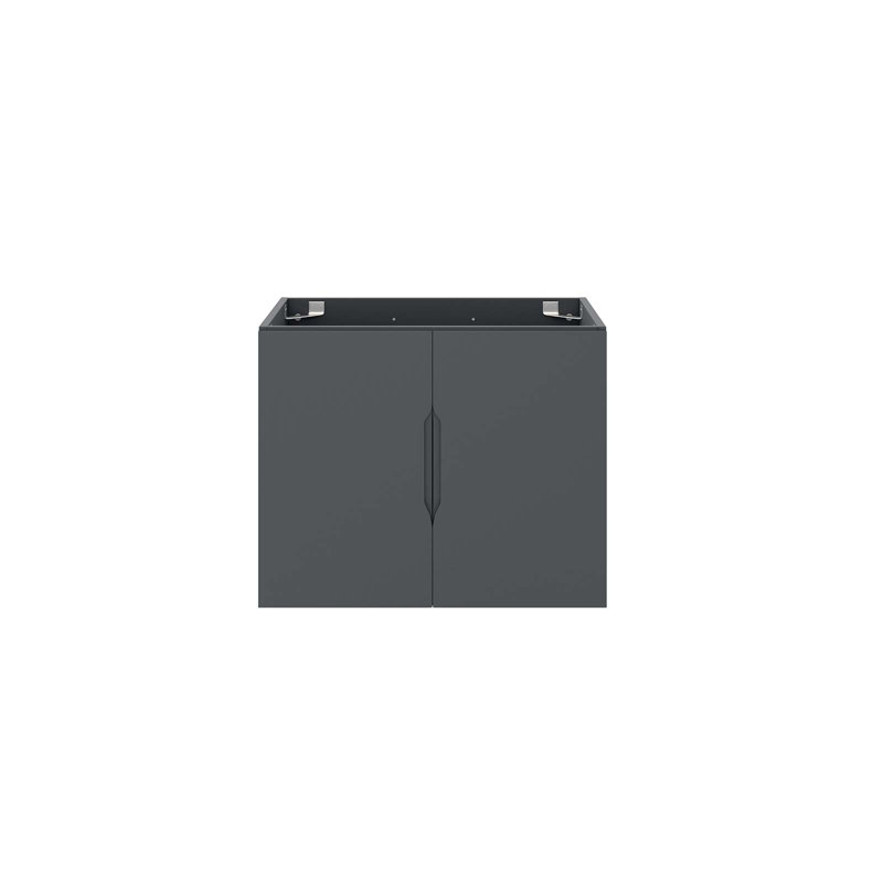 Vitality Gray MDF and Particleboard Wall-Mount Bathroom Vanity Cabinet