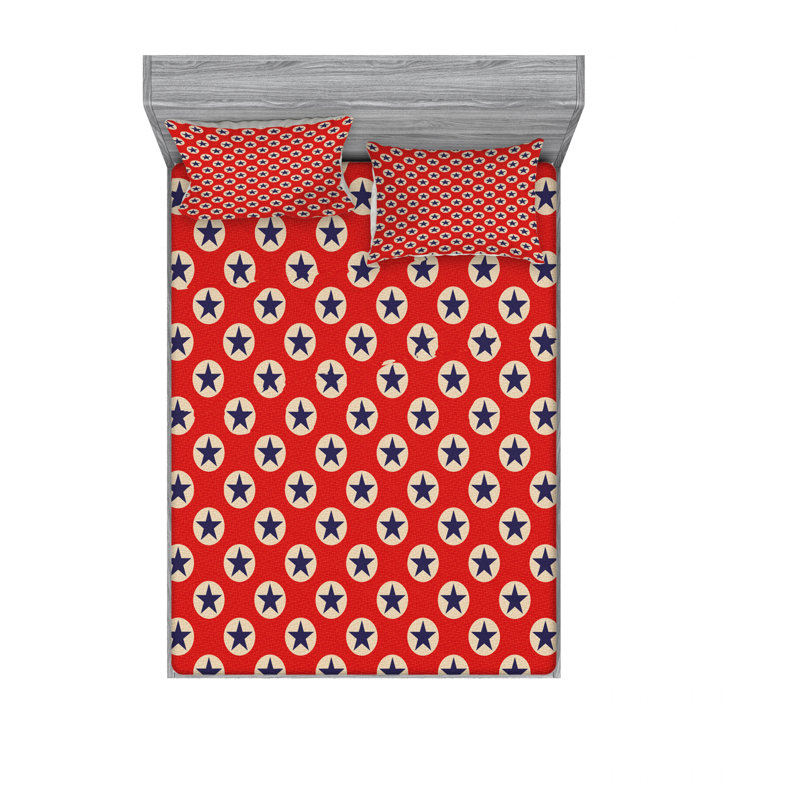 Ensemble de draps Star Big Dots, Ensemble de drap pour grand lit avec drap-housse